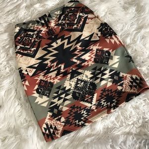 Aztec printed skirt! only worn ONCE